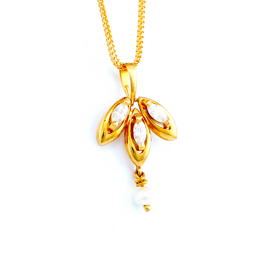 22KT YELLOW GOLD PEARL PENDANT (PE0001116)
