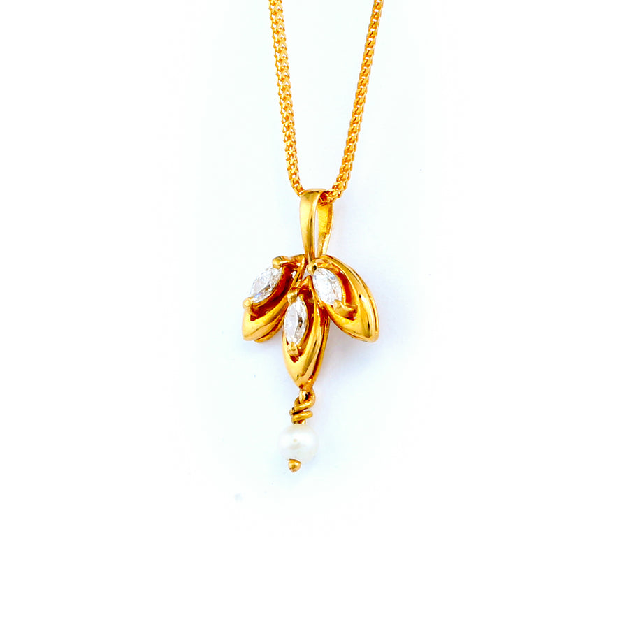 22KT YELLOW GOLD PEARL PENDANT (PE0001116)