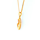 22KT YELLOW GOLD STONE STUDDED PENDANT (PE0001334)