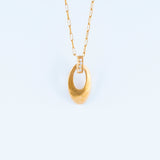 22KT YELLOW GOLD STONE STUDDED PENDANT (PE0001439)