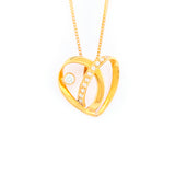 22KT YELLOW GOLD STONE STUDDED PENDANT (PE0001510)