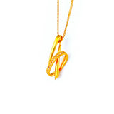 22KT YELLOW GOLD STONE STUDDED PENDANT (PE0001512)