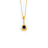 22KT YELLOW GOLD STONE STUDDED PENDANT (PE0001557)