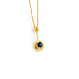 22KT YELLOW GOLD STONE STUDDED PENDANT (PE0001557)