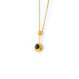 22KT YELLOW GOLD STONE STUDDED PENDANT (PE0001557)