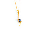 22KT YELLOW GOLD STONE STUDDED PENDANT (PE0001565)