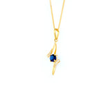 22KT YELLOW GOLD STONE STUDDED PENDANT (PE0001565)