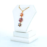 22KT YELLOW GOLD STONE STUDDED PENDANT (PE0001613)