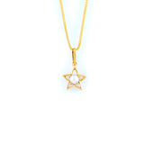 22KT YELLOW GOLD STONE STUDDED PENDANT (PE0001642)