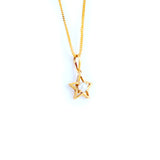 22KT YELLOW GOLD STONE STUDDED PENDANT (PE0001642)