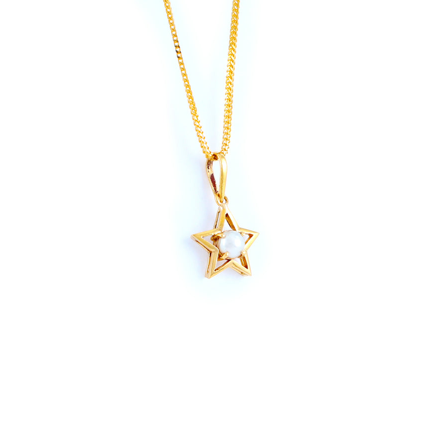 22KT YELLOW GOLD STONE STUDDED PENDANT (PE0001642)