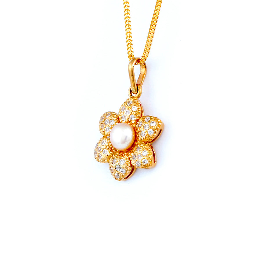 22KT YELLOW GOLD PEARL PENDANT (PE0001647)