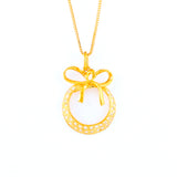 22KT YELLOW GOLD STONE STUDDED PENDANT (PE0001667)