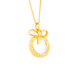 22KT YELLOW GOLD STONE STUDDED PENDANT (PE0001667)
