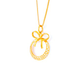 22KT YELLOW GOLD STONE STUDDED PENDANT (PE0001667)