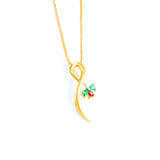 22KT YELLOW GOLD STONE STUDDED LADIES PENDANT (PE0001680)