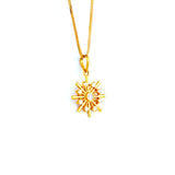 22KT YELLOW GOLD STONE STUDDED PENDANT (PE0001681)