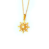 22KT YELLOW GOLD STONE STUDDED PENDANT (PE0001681)