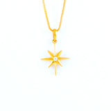 22KT YELLOW GOLD STONE STUDDED PENDANT (PE0001687)