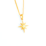 22KT YELLOW GOLD STONE STUDDED PENDANT (PE0001687)