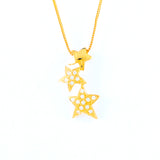 22KT YELLOW GOLD STONE STUDDED PENDANT (PE0001690)