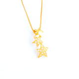 22KT YELLOW GOLD STONE STUDDED PENDANT (PE0001690)