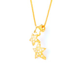 22KT YELLOW GOLD STONE STUDDED PENDANT (PE0001690)
