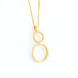22KT YELLOW GOLD STONE STUDDED PENDANT (PE0001692)
