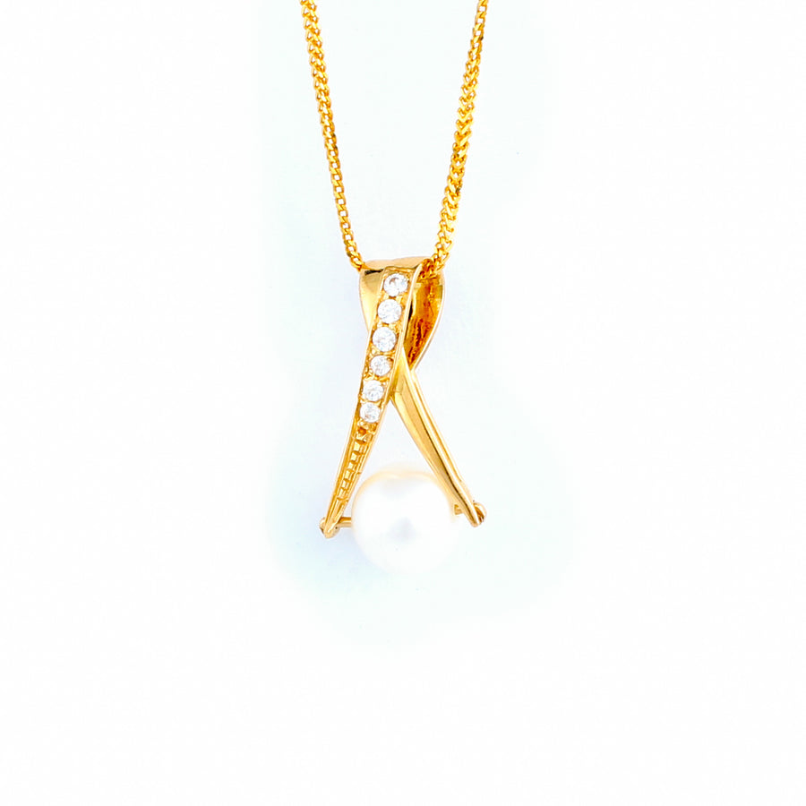 22KT YELLOW GOLD PEARL PENDANT (PE0001700)