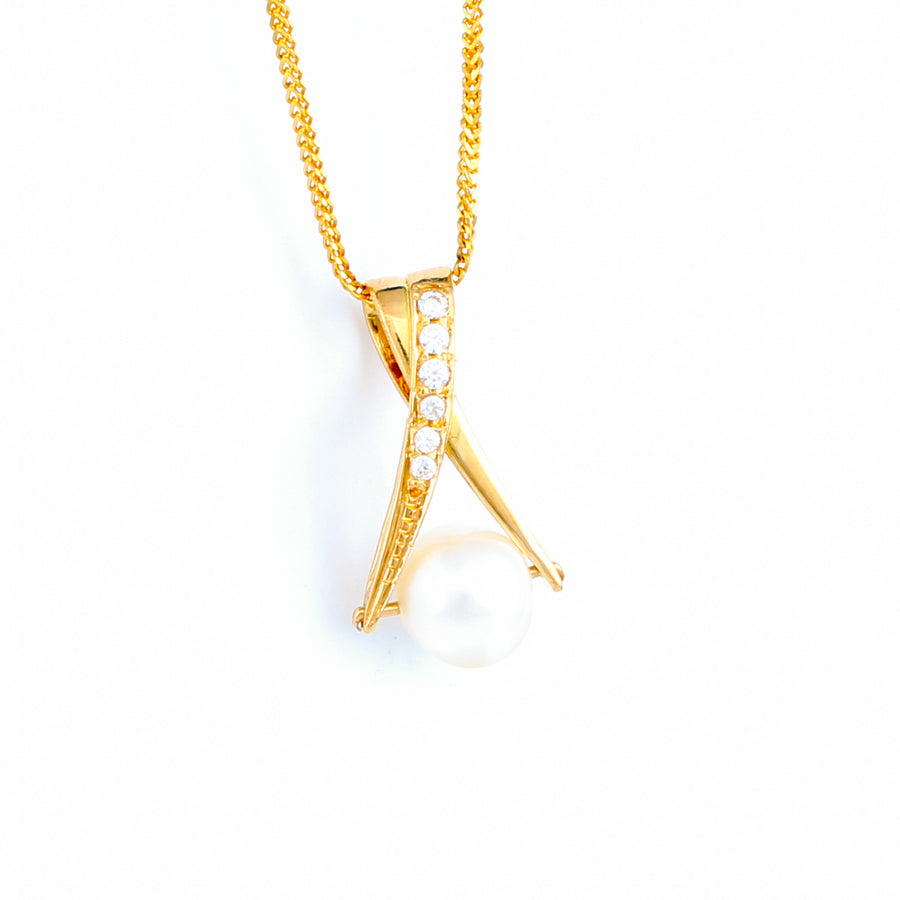 22KT YELLOW GOLD PEARL PENDANT (PE0001700)