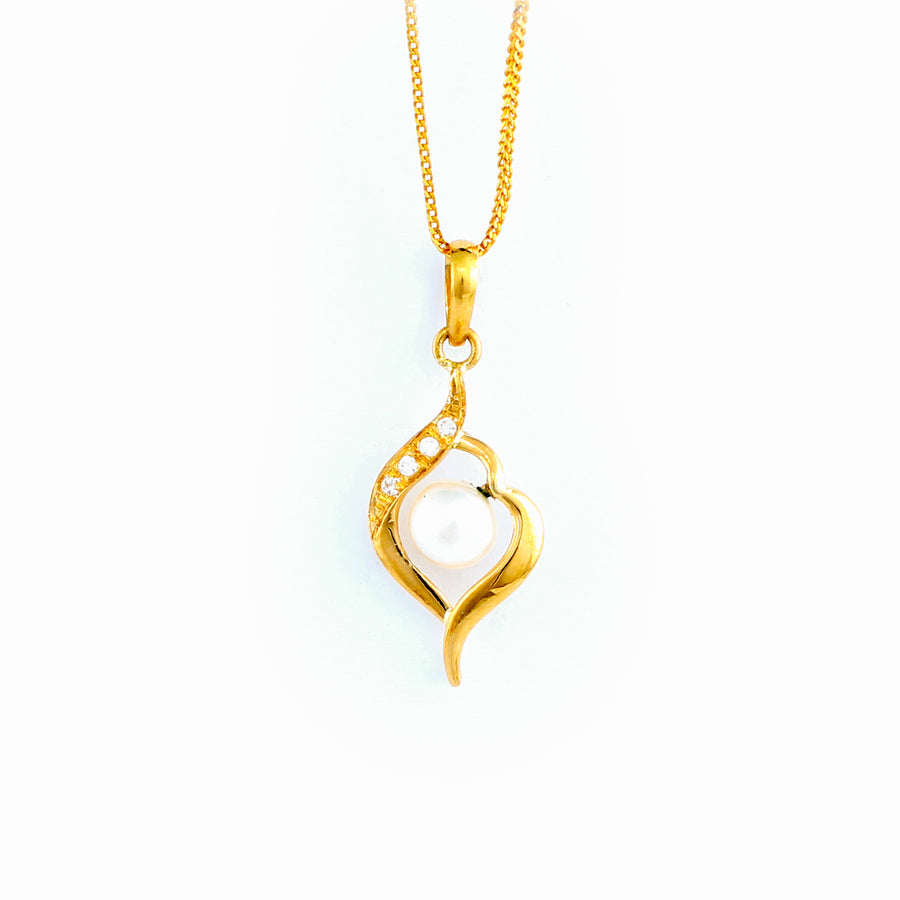22KT YELLOW GOLD PEARL PENDANT (PE0001703)