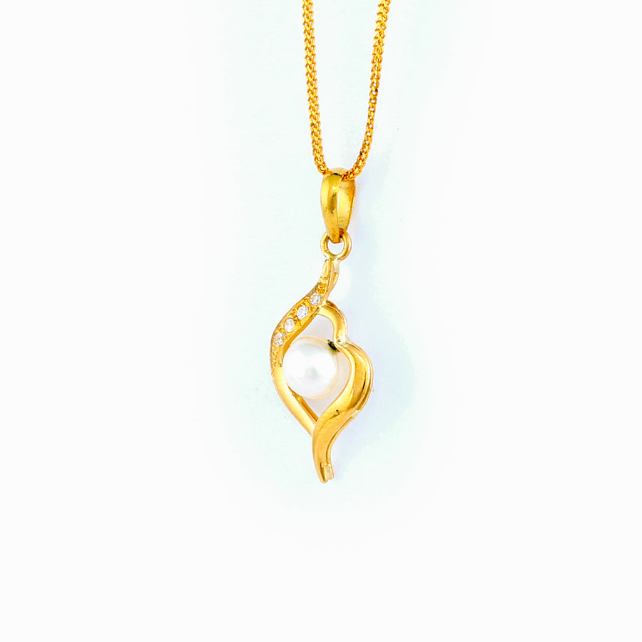 22KT YELLOW GOLD PEARL PENDANT (PE0001703)