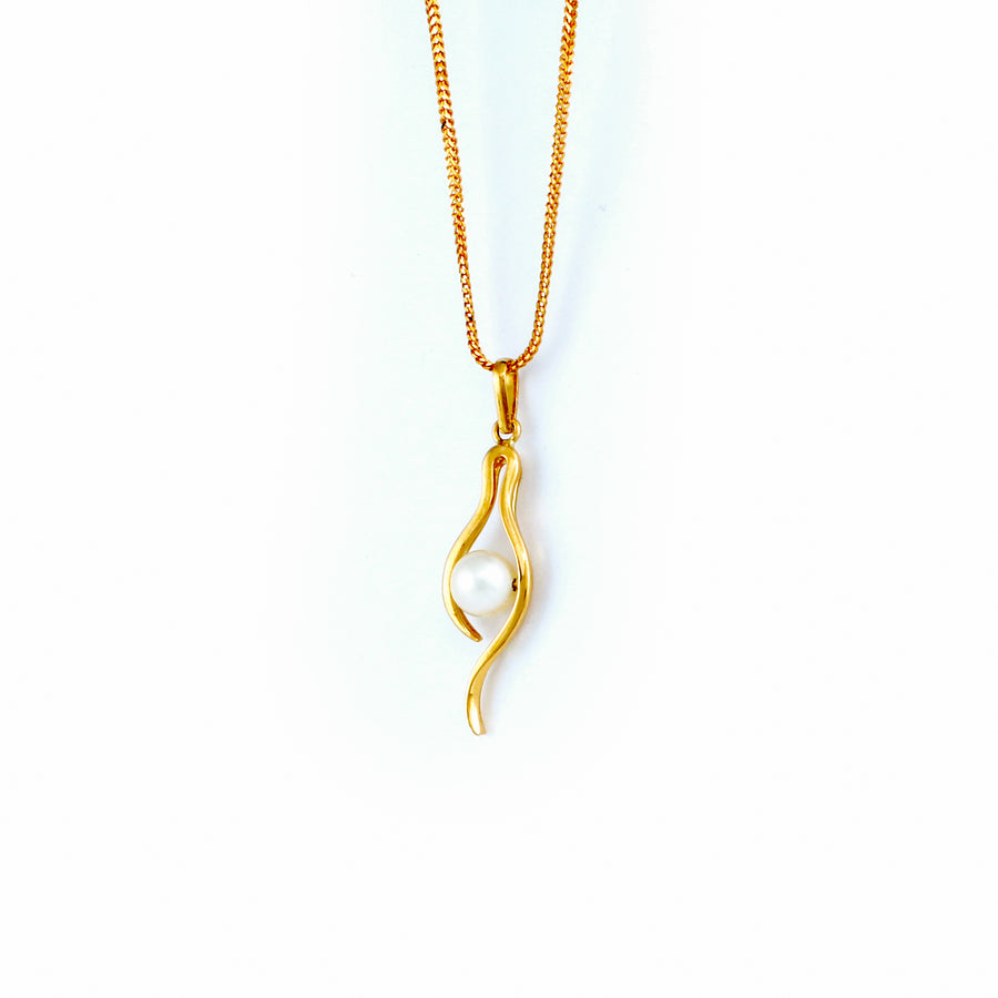22KT YELLOW GOLD PEARL PENDANT (PE0001708)