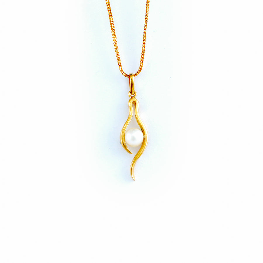 22KT YELLOW GOLD PEARL PENDANT (PE0001708)