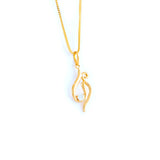 22KT YELLOW GOLD STONE STUDDED PENDANT (PE0001715)