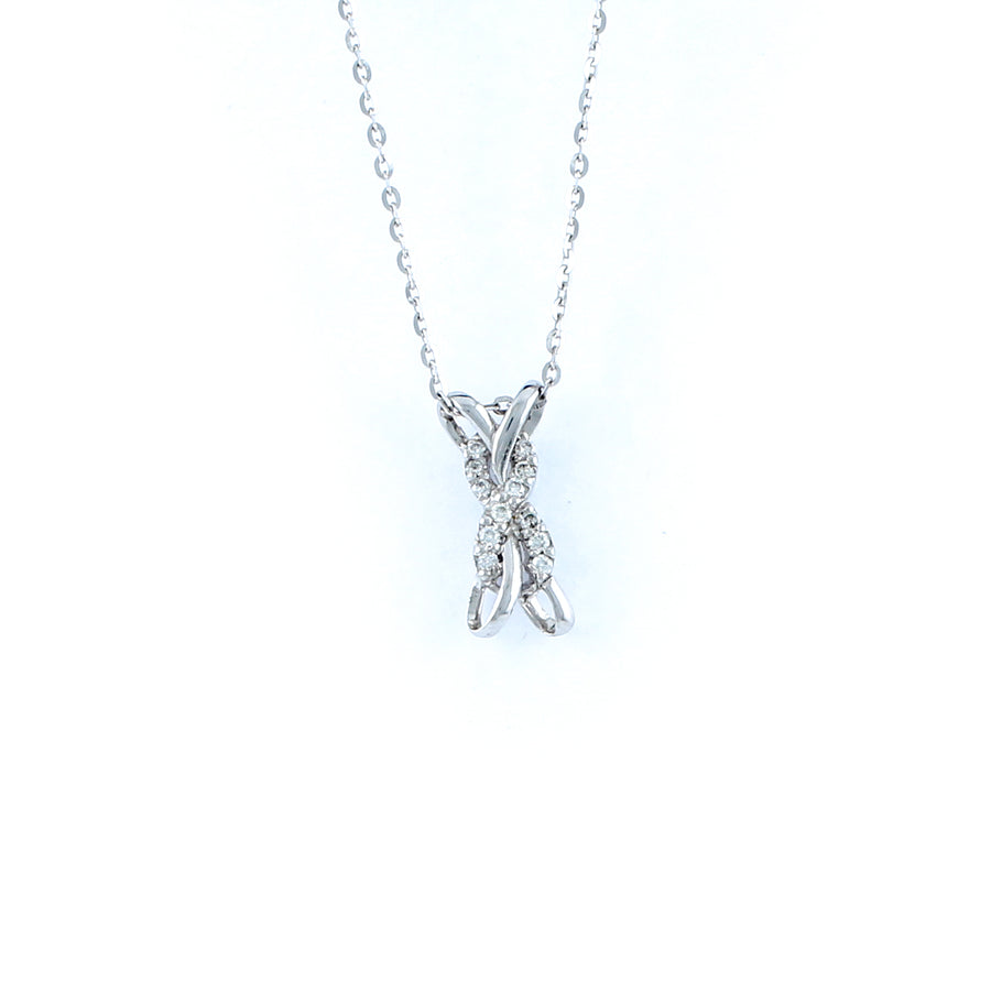 18KT WHITE GOLD DIAMOND PENDANT (PE0001749)