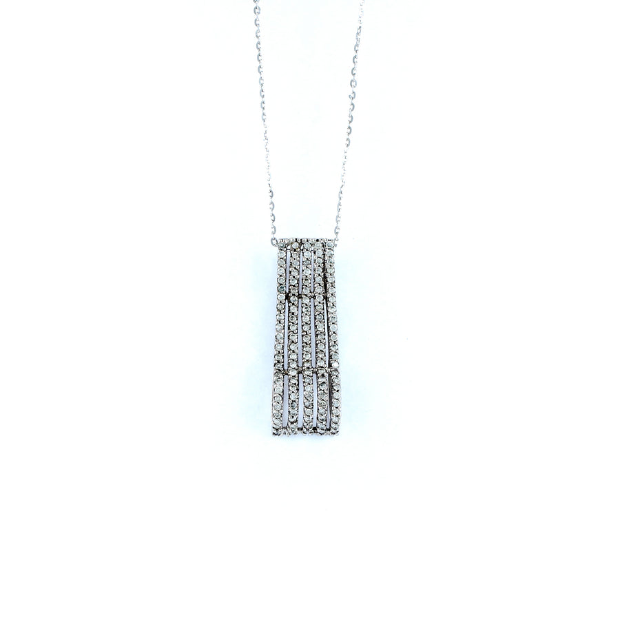 18KT WHITE GOLD DIAMOND PENDANT (PE0001750)