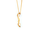 22KT YELLOW GOLD STONE STUDDED PENDANT (PE0001756)