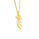 22KT YELLOW GOLD STONE STUDDED PENDANT (PE0001759)