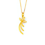 22KT YELLOW GOLD STONE STUDDED PENDANT (PE0001759)