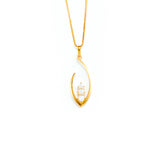 22KT YELLOW GOLD STONE STUDDED PENDANT (PE0001763)
