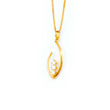 22KT YELLOW GOLD STONE STUDDED PENDANT (PE0001763)