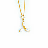 22KT YELLOW GOLD STONE STUDDED PENDANT (PE0001773)