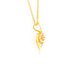 22KT YELLOW GOLD STONE STUDDED PENDANT (PE0001782)