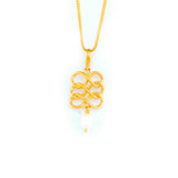 22KT YELLOW GOLD STONE STUDDED PENDANT (PE0001794)
