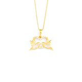 22KT YELLOW GOLD STONE STUDDED PENDANT (PE0001804)