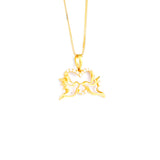 22KT YELLOW GOLD STONE STUDDED PENDANT (PE0001804)