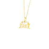 22KT YELLOW GOLD STONE STUDDED PENDANT (PE0001804)