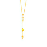 22KT YELLOW GOLD STONE STUDDED PENDANT (PE0001805)