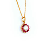 22KT YELLOW GOLD STONE STUDDED PENDANT (PE0001847)